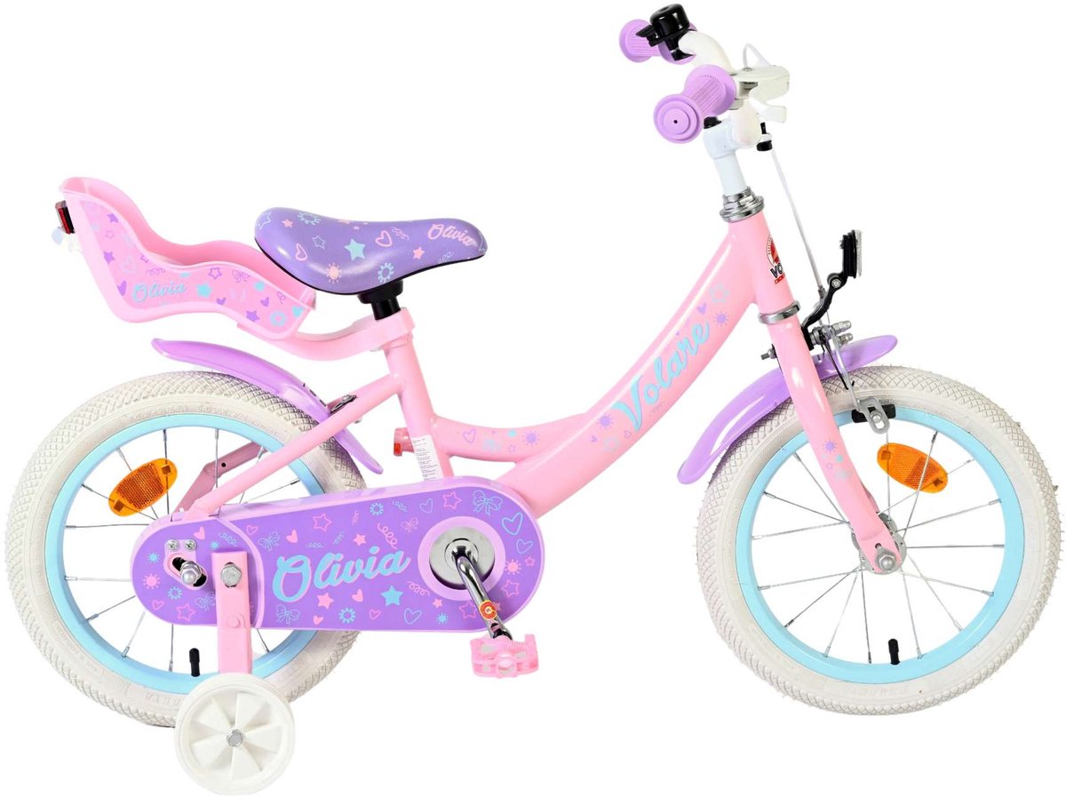 Vélo pour enfants Volare Olivia - filles - 14 pouces - rose