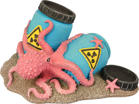 Barils radioactifs Aqua della avec poulpes - 12x9x7cm multicolore