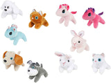 Toi-toys peluche animal en peluche dans un étui de transport, 10 cm