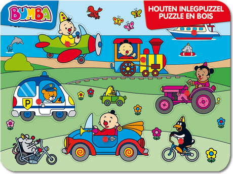 Puzzle incrustation en bois Studio 100 bumba - véhicules