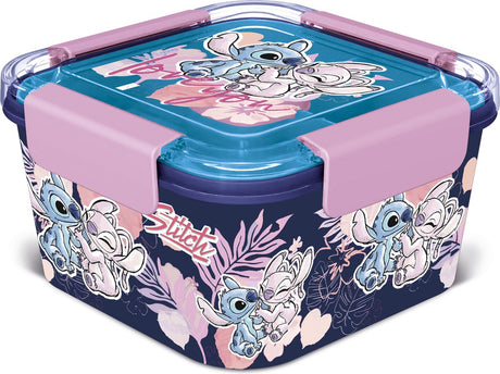 Point Konix - lunch box - boîte à pain - 4 compartiments - quatre clips de fermeture - format carré
