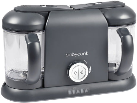 Béaba babycook® duo - Cuiseur vapeur et préparateur bébé 4 en 1 - deux grands bols - gris - robot culinaire
