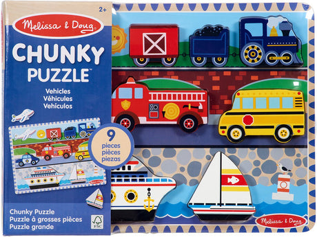 Melissa doug – wooden puzzle – vehicles