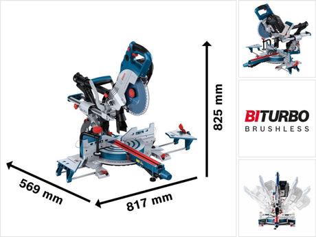 Scie à tronçonner sans fil Bosch professional gcm 18v-216 dc - biturbo - sans batterie 18v ni chargeur