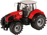 Tracteur à friction 19 cm rouge noir