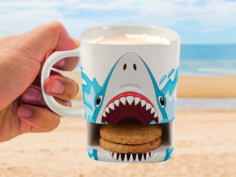 I-total - tasse avec porte-biscuits - le requin