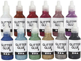 Creativ Company glitter glue various colors, 12x25ml
