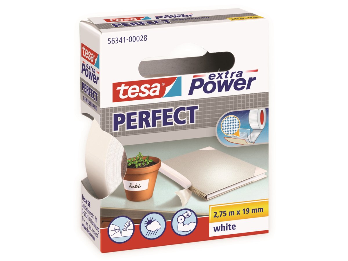 Ruban textile Quantore tesa extra power blanc parfait