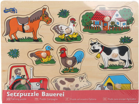 Small foot - ferme de puzzles en bois, 9 pcs.