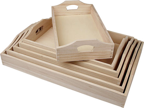 Société créative https : www.ccobby.nl trays-h-5-cm-l-29-32-35-38-41-44-cm-w-16-5-19-22-25-27-30-cm-6-piece-1-set