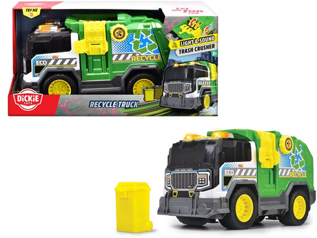 Camion de recyclage Dickie avec lumière et son