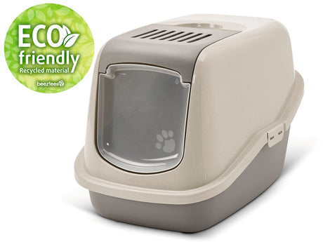 Savic toilette pour chat Nestor Happy Planet 56x39x38,5 cm - bac à litière - gris granit moka