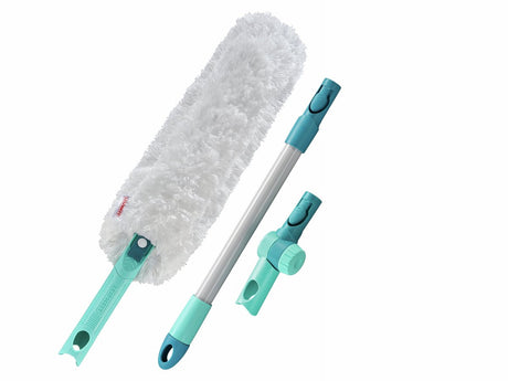 Leifheit super duster plumeau xl, incl. poignée avec coude - lavable - flexible - système de clic