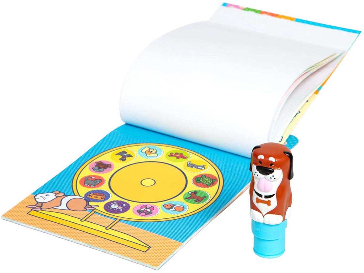 Melissa Doug – autocollant wow ! Cahier d'activités – avec tampon autocollant chien