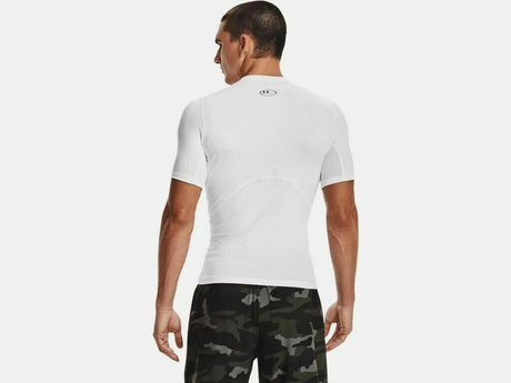 Under Armour UA HG Armour Comp SS-WHT chemise de sport homme - blanc - noir