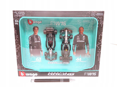 Bburago mercedes-amg w15 f1 voitures set 1:43 hamilton russell