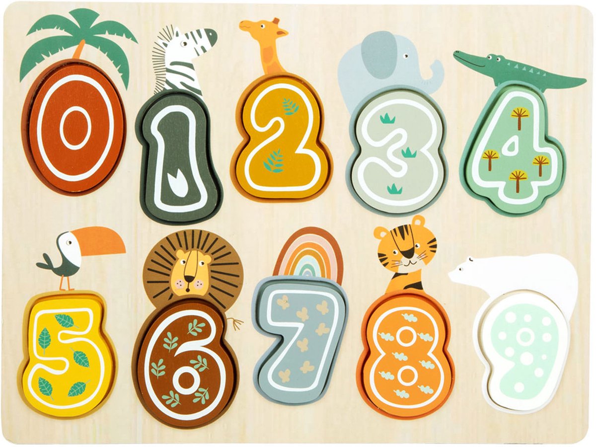 Small foot - safari puzzle figurines en bois