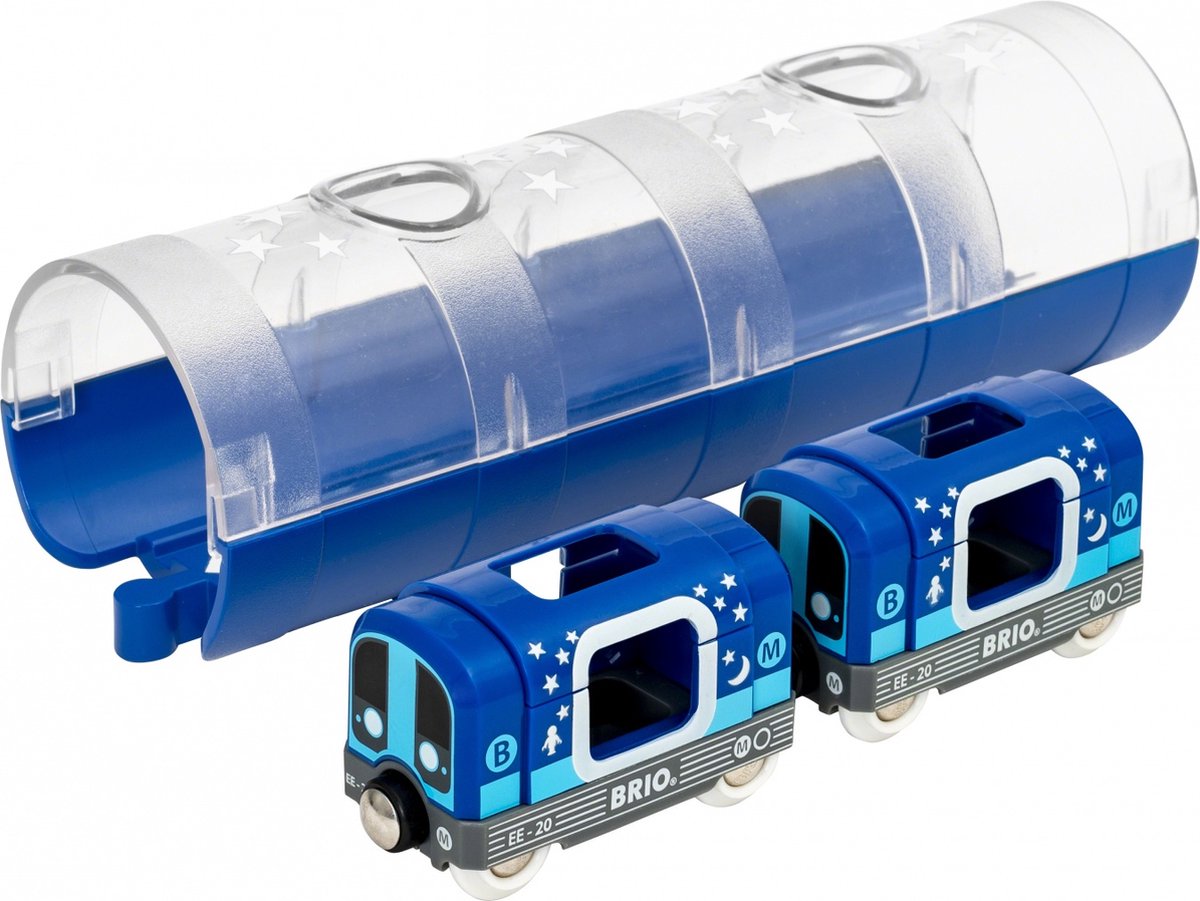 Métro et tunnel Brio - brillent dans le noir - 3 ans et plus - 33970