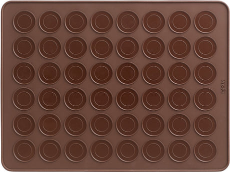 Tapis de cuisson Lékué 24 macarons 40 cm - marron