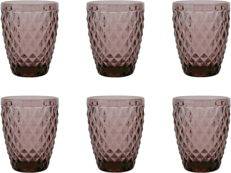 Médard de noblat - diamant - verre 22 cl - violet - 6 pièces