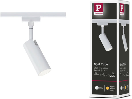 Paulmann urail rail spot tubo spot séparé 250lm 4,5w 3000k 230v blanc