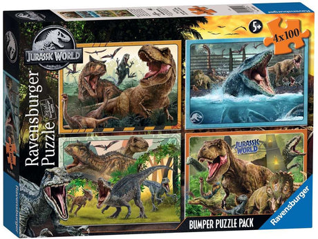 Ravensburger puzzle du monde jurassique 4x100 pièces multicolore