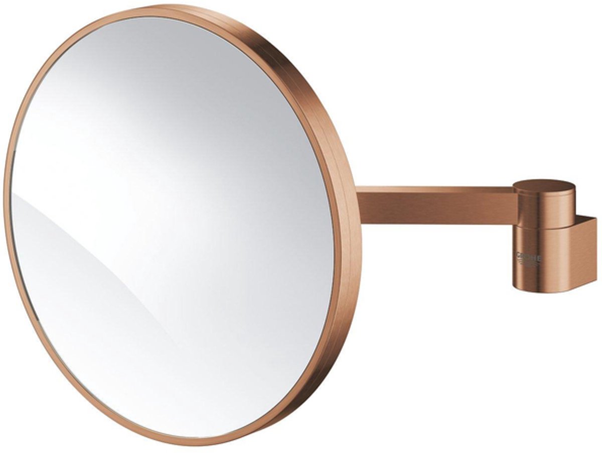 Miroir de rasage Grohe Selection grossissant 7x brossé coucher de soleil chaud