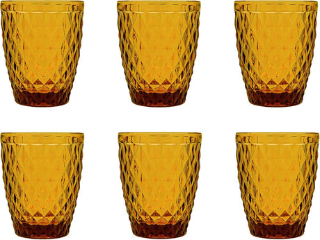 Médard de noblat - diamant - verre 22 cl - jaune - 6 pièces