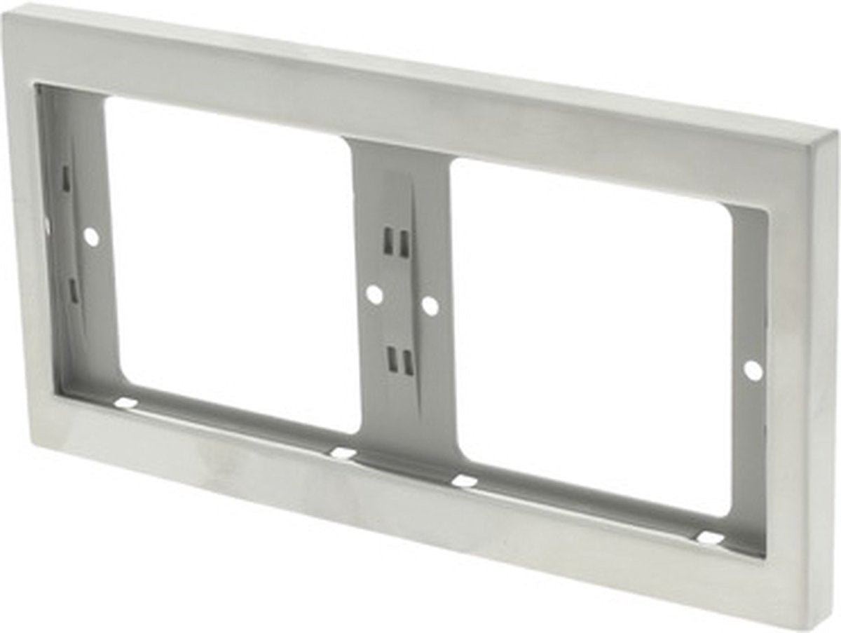 Berker k5 cadre de couverture 2 fois en acier inoxydable