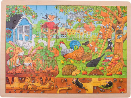 Goki Wooden Puzzle Live dans le jardin