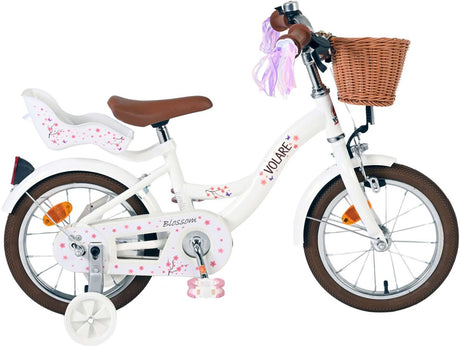 Volare Blossom Children's Bicycle - Girls - 14 pouces - blanc