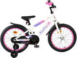 Vélo enfant Volare Lily - filles - 18 pouces - blanc rose violet