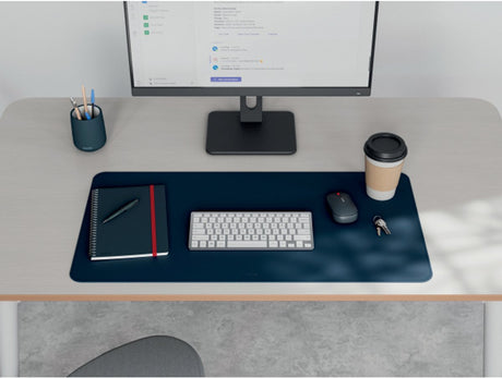 Leitz grand sous-main 80×40 cm – antidérapant – sous-main – imperméable – pour clavier souris – bleu nuit
