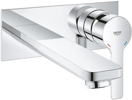 Grohe Lineare nouveau robinet pour lavabo deux trous en l - bec long - montage mural - chrome