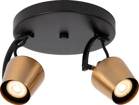 Lucide emile - spot de plafond (plafonnier) - ø 20 cm - 2xgu10 - laiton doré mat