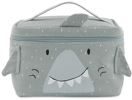 Sac à lunch Trixie - mr.shark - sac isotherme pour enfants - avec étiquette nominative - sac thermique pour le déjeuner - gris - requin