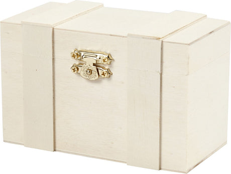 Crétiv Company coffre au trésor en bois, 12.5x7.5x6cm