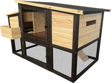 Duvo plus clapier design boisé grange à lapins couleur bois