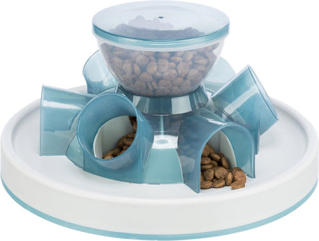 Trixie jouet pour chat tunnel d'alimentation jeu de stratégie - bleu