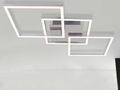 Briloner leuchten briloner - plafonnier LED - dimmable - rotatif - lumière blanche chaude 3 000 K - lampe de salon - couleur argent