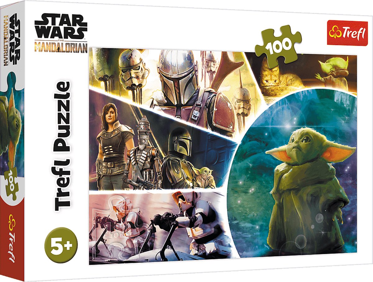 Puzzle Trefl - Star Wars Baby Yoda 100 pièces en carton.