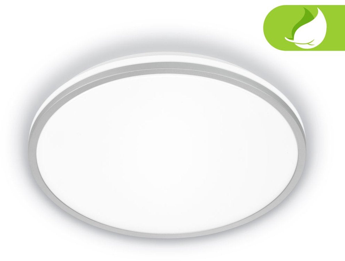 Briloner pulap a – plafonnier LED – plafonnier avec source de lumière eek a* – lumière indirecte – lumière blanc neutre – ø 33cm - chrome