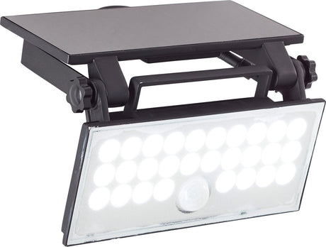 Brilliant luton - applique d'extérieur - led 6w - solaire - 1000 lm - 4100k - rotatif - capteur - ip65 - noir