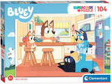 Clementoni - puzzle - 104 pièces - bluey - puzzle pour enfants - à partir de 6 ans
