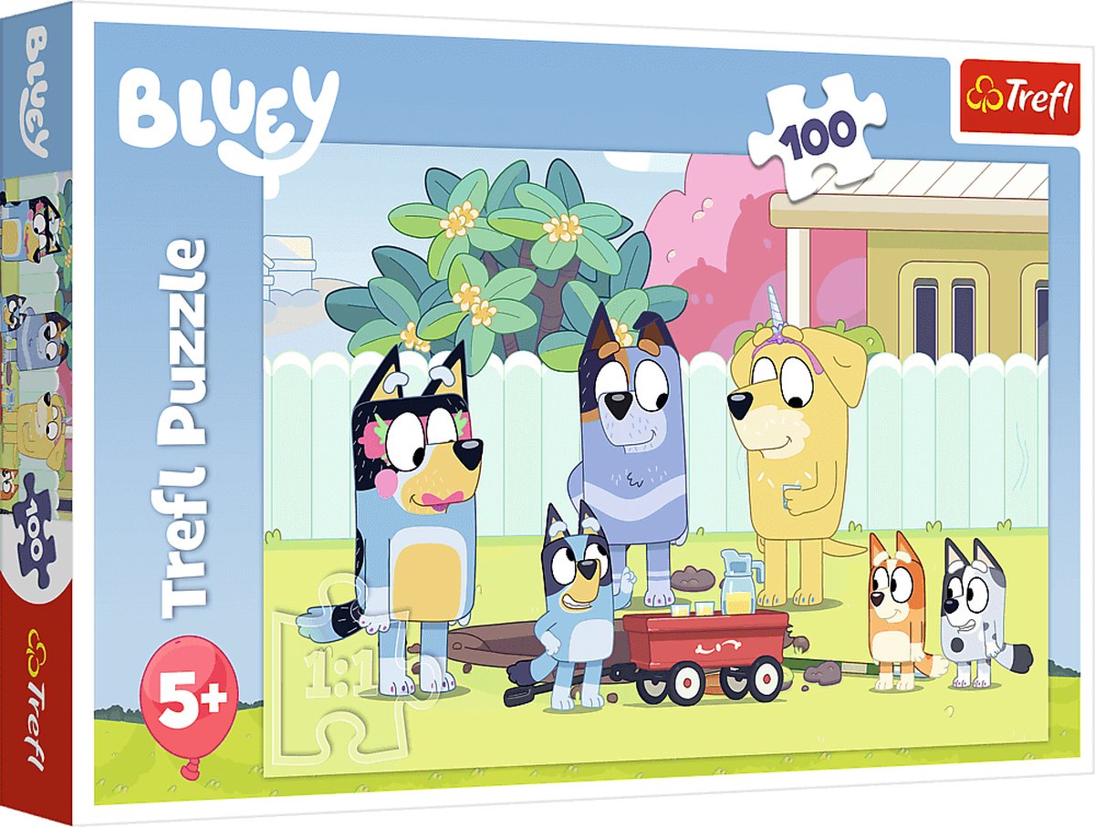 Puzzle Trefl série bluey - 100 pièces - à partir de 3 ans