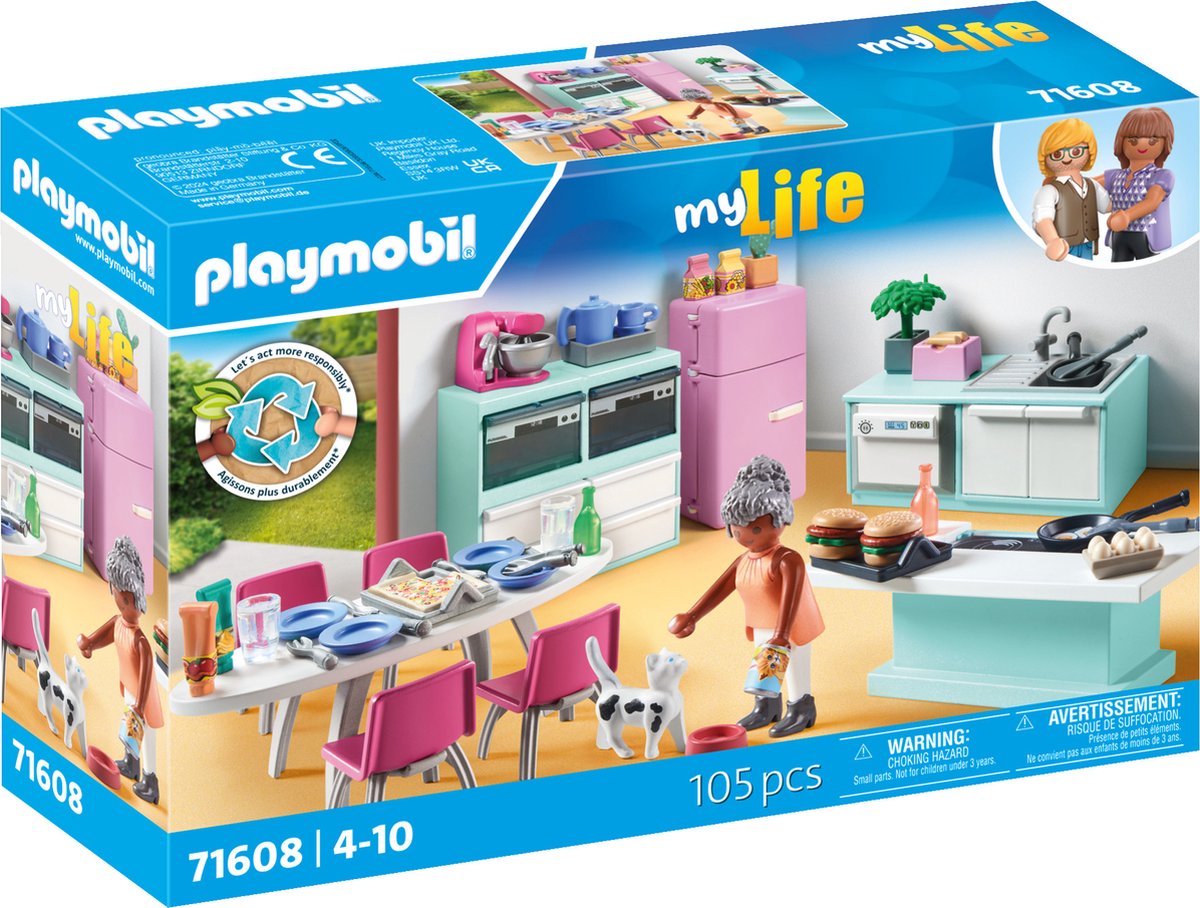 Playmobil 71608 cuisine avec coin repas