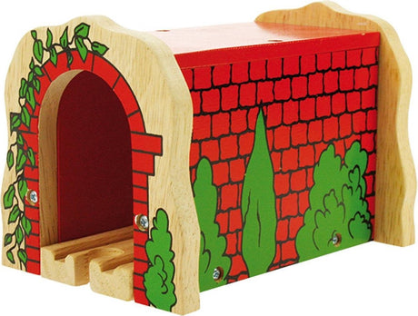 Bigjigs Rails en bois - Tunnel rouge
