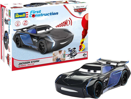 Revell Kit de construction de véhicules militaires - 00921 Jackson Storm Disney Cars - lumière - son - première construction en plastique - 1:20 - construction de modèles