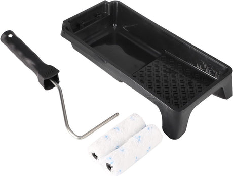 Houthandel veneman copenhagen pro set de teintures en microfibre - 4 pièces - 2 rouleaux en microfibre (10 cm) - bac à peinture - rouleau de support