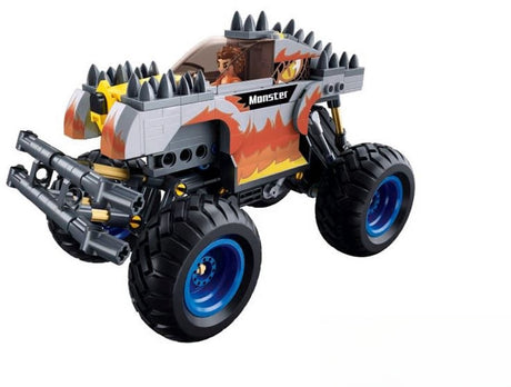 Sluban Power Bricks Bigfoot Grijs Bouwspeelgoed Kinderen Vanaf 6 ans – Constructionspeelgoed Modelbouw Monstertruck – Bouwdoos avec 267 bouwstenen et 1 minifigure – M38-b1162